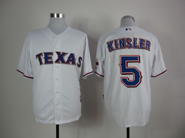 Men Texas Rangers #5 Kinsler White MLB Jerseys